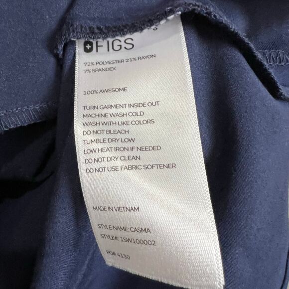 FIGS Casma Three-Pocket Scrub Top Navy Blue Women's Size 4XL - Picture 4 of 5